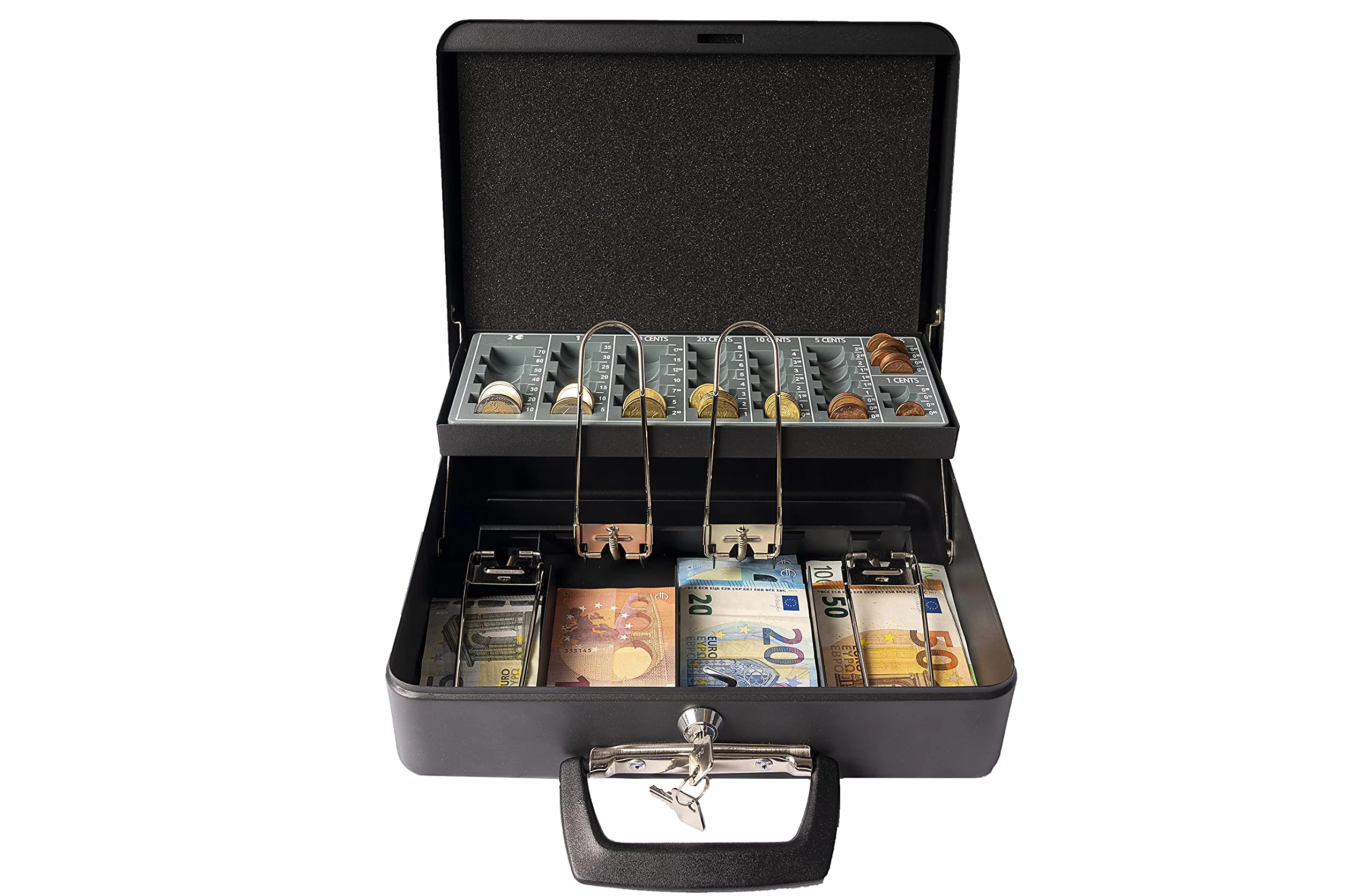 Arregui Caja Caudales con Llave C9244H-EUR Acero Negro Portátil
