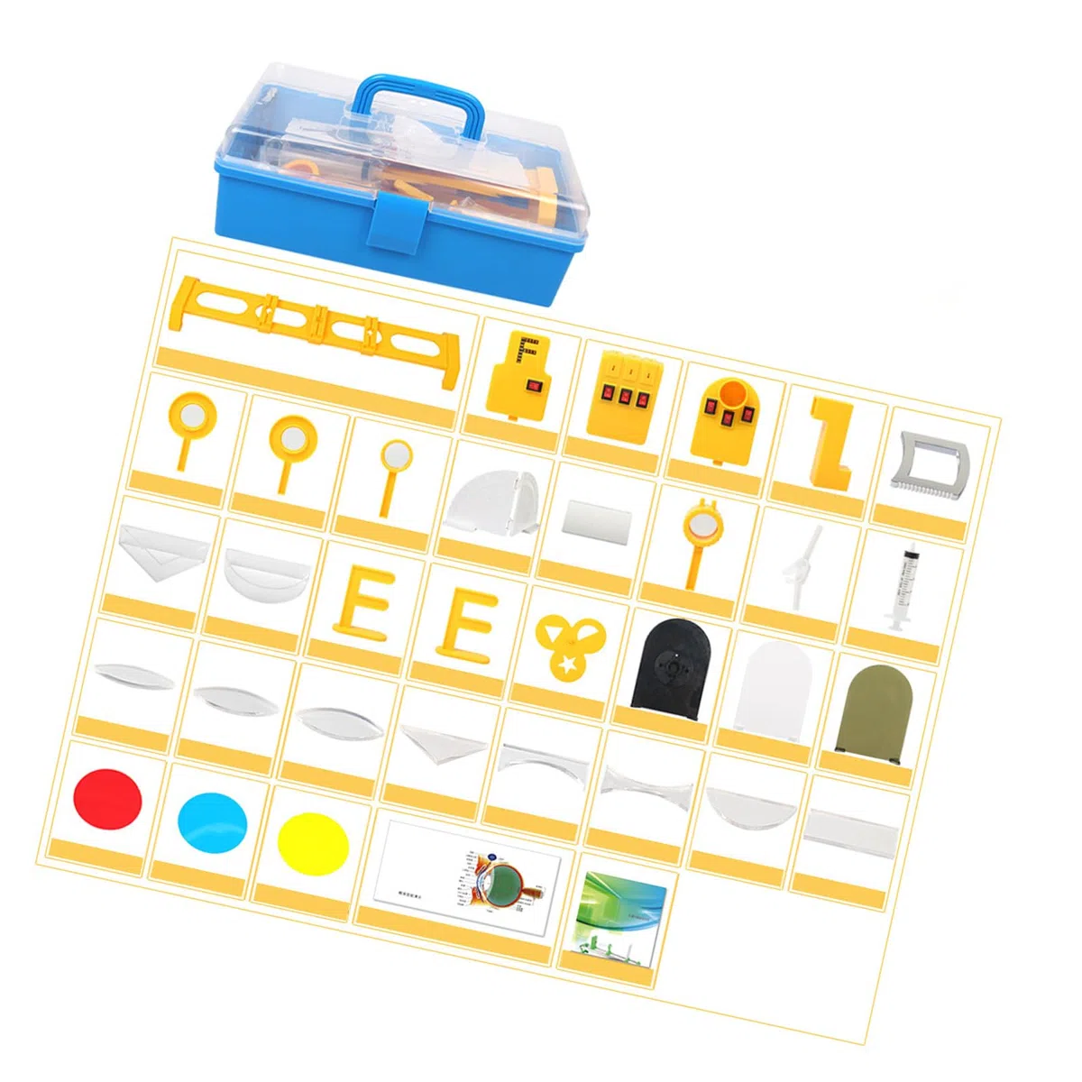 Caja de experimentos de óptica educativa Montaje rápido Óptica física Ayuda didáctica para laboratorios de ciencias Demostraciones de enseñanza Equipo de laboratorio de física