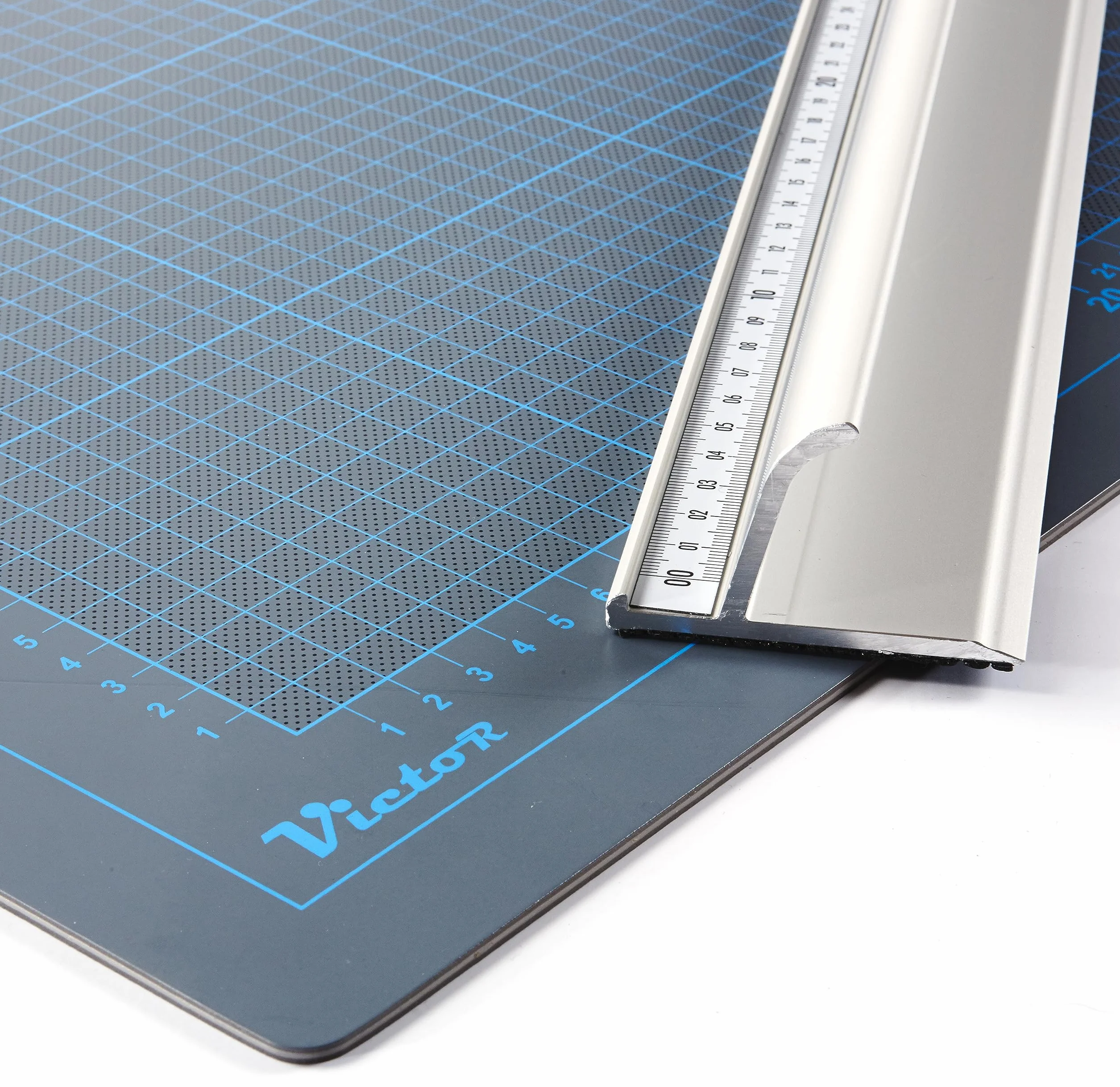 Victor alfombrilla de corte A0 gris 90 x 120 cm de 5 capas autocicatrizante – base de corte profesional para bricolaje y costura, protector de escritorio