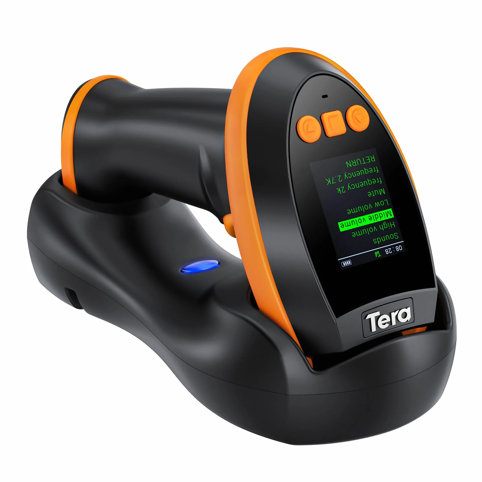 Tera Pro Escáner inalámbrico de códigos de Barras 1D 2D QR Pantalla de configuración Digital, Velocidad de escaneo Extra rápida, Bluetooth 2.4G Cable USB, Instructions en Anglais HW0009