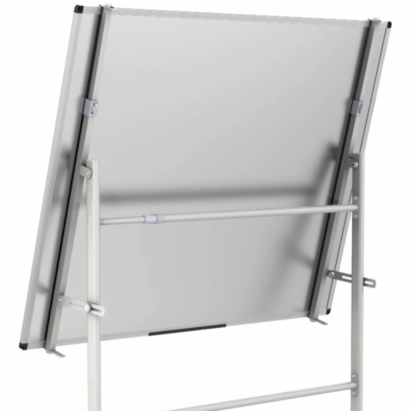 Soporte De Pizarra Blanca Rodante Grande, Estante De Soporte De Pizarra De Borrado En Seco Móvil De Ángulo Ajustable, Se Adapta A Pizarra Blanca Tamaño Máximo 120X240Cm