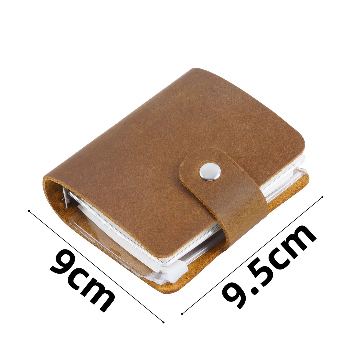 TOBILE Caja de almacenamiento de carpeta de cuaderno de cuero pequeño, Bloc de notas de diario portátil de cuero, regalo de papelería de oficina