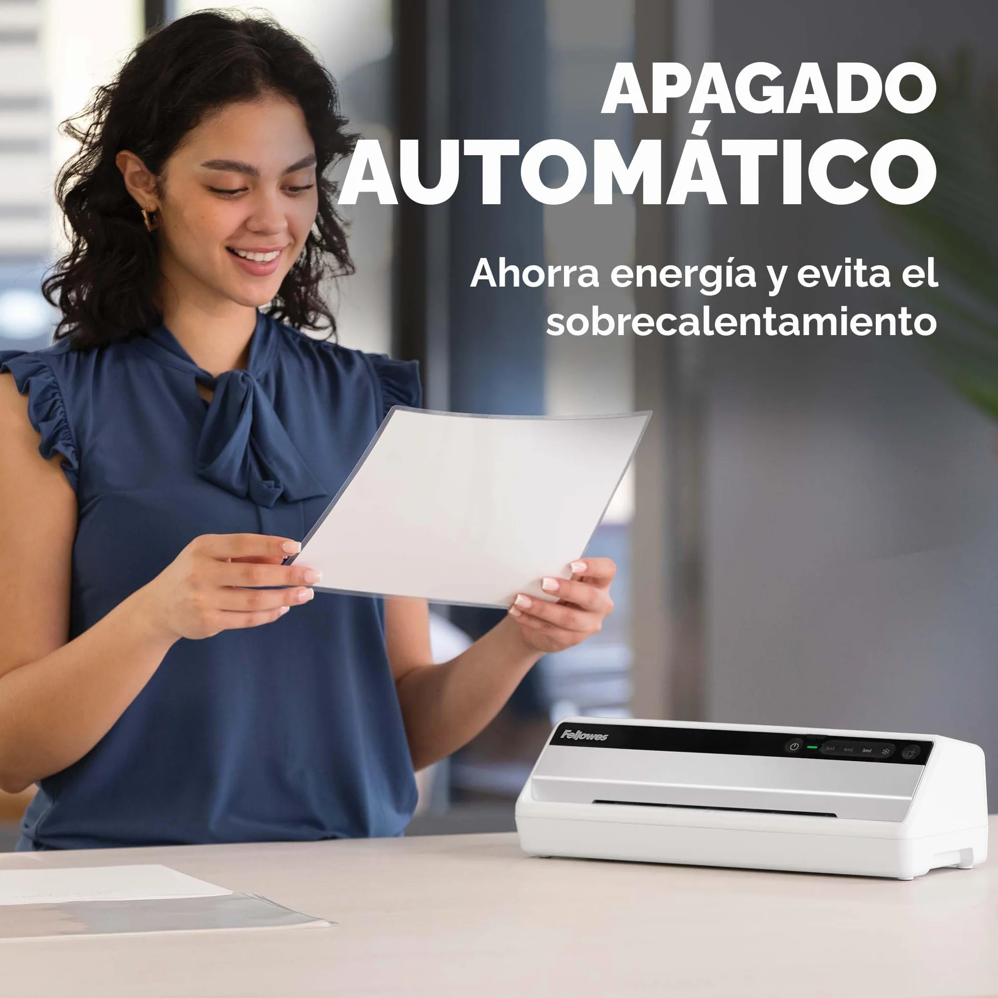 Fellowes Plastificadora Saturn A4 InstaHeat 60 segundos 80/100/125 micras Incluye 10 fundas
