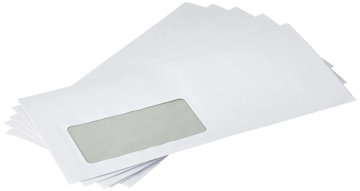 Blake Purely Everyday DL - Sobres autoadhesivos de 110 x 220 mm y 75 g/m² con ventana izquierda (22774) - Caja de 500