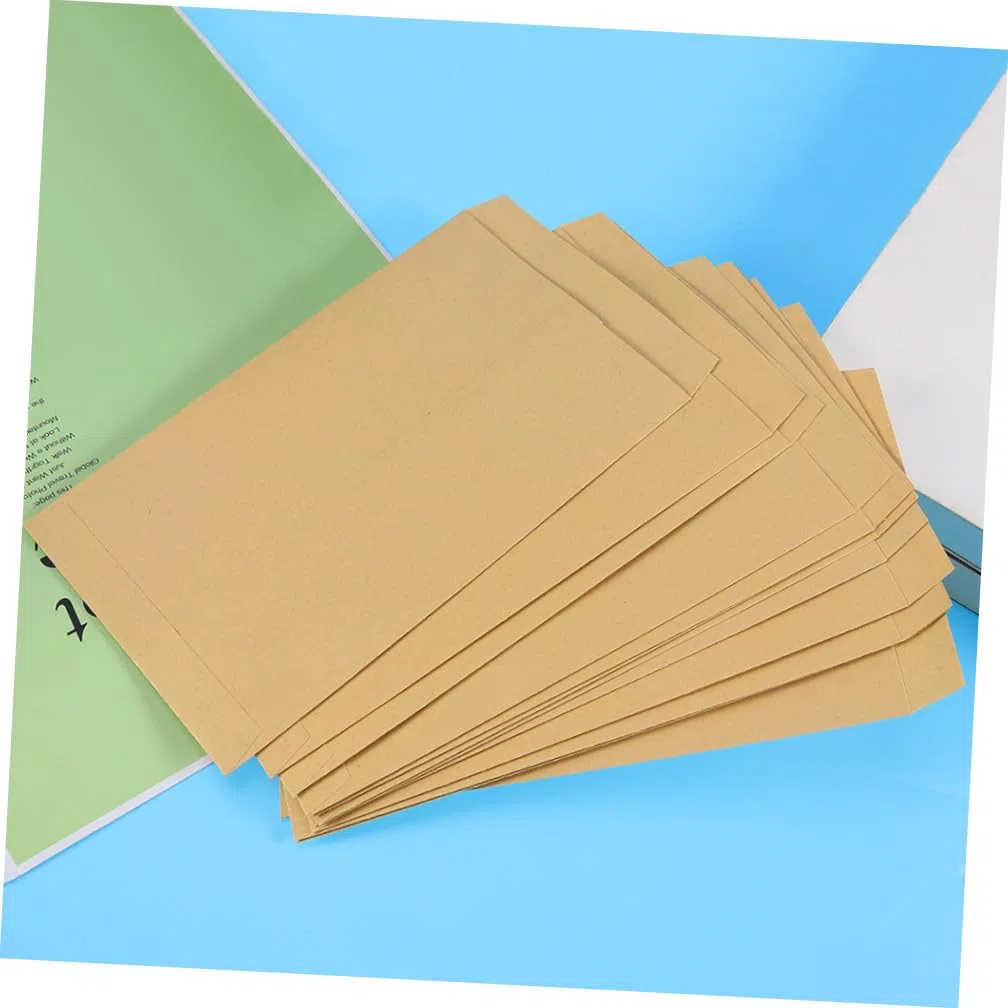 SEWACC 200 Sobres de Papel Kraft en Amarillo Resistentes al Desgarro para Documentos Cartas Postales Diseño Fácil de Usar