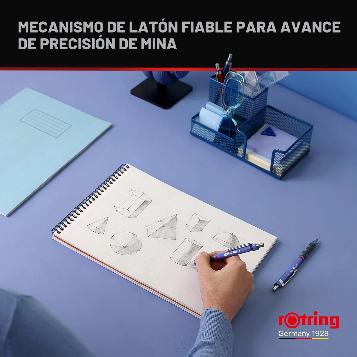 Portaminas rOtring Tikky | HB 0,5 mm | Cuerpo caléndula | Ligero con agarre de goma