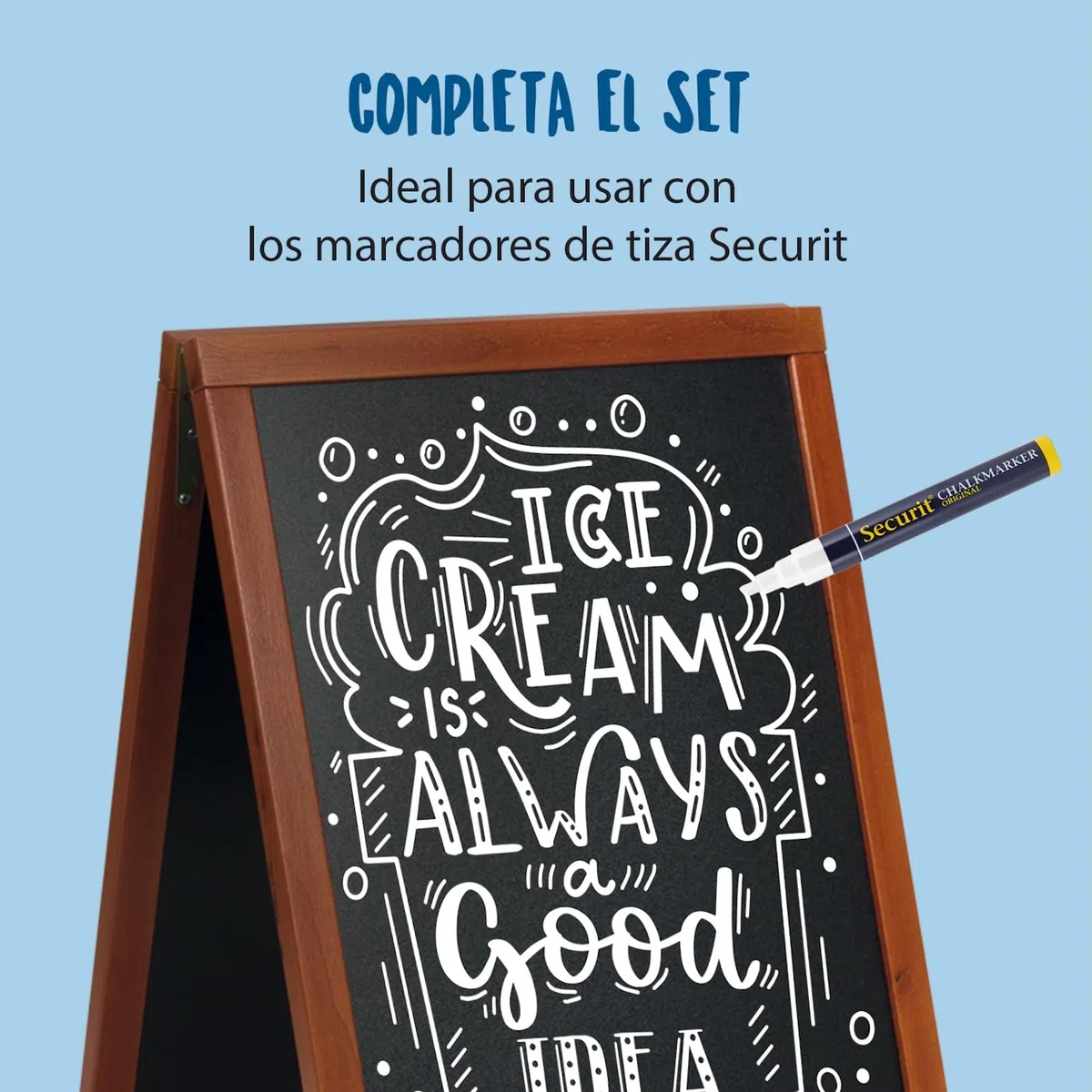 Pizarra Securit Caballete Doble 85 x 55 x 54,5 cm