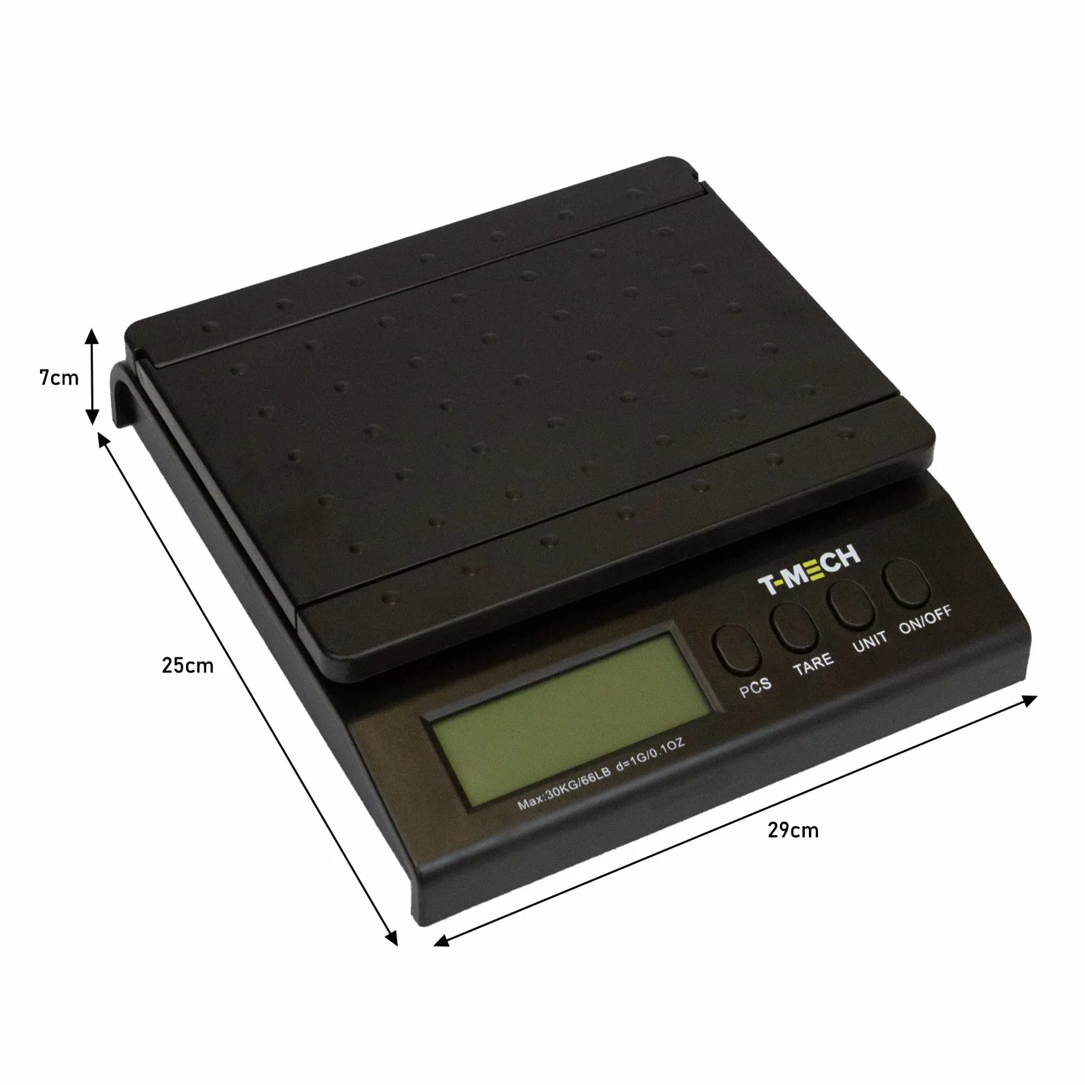 Balanza Postal Digital Electrónica de 30kg Báscula de Precisión (peso en gramos, kilos, onzas, libras) Pesar Paquetes de Envío,Cartas,Cajas+Correos,Paqueteria, Pantalla LCD+Pilas AA+Adaptador GRATIS