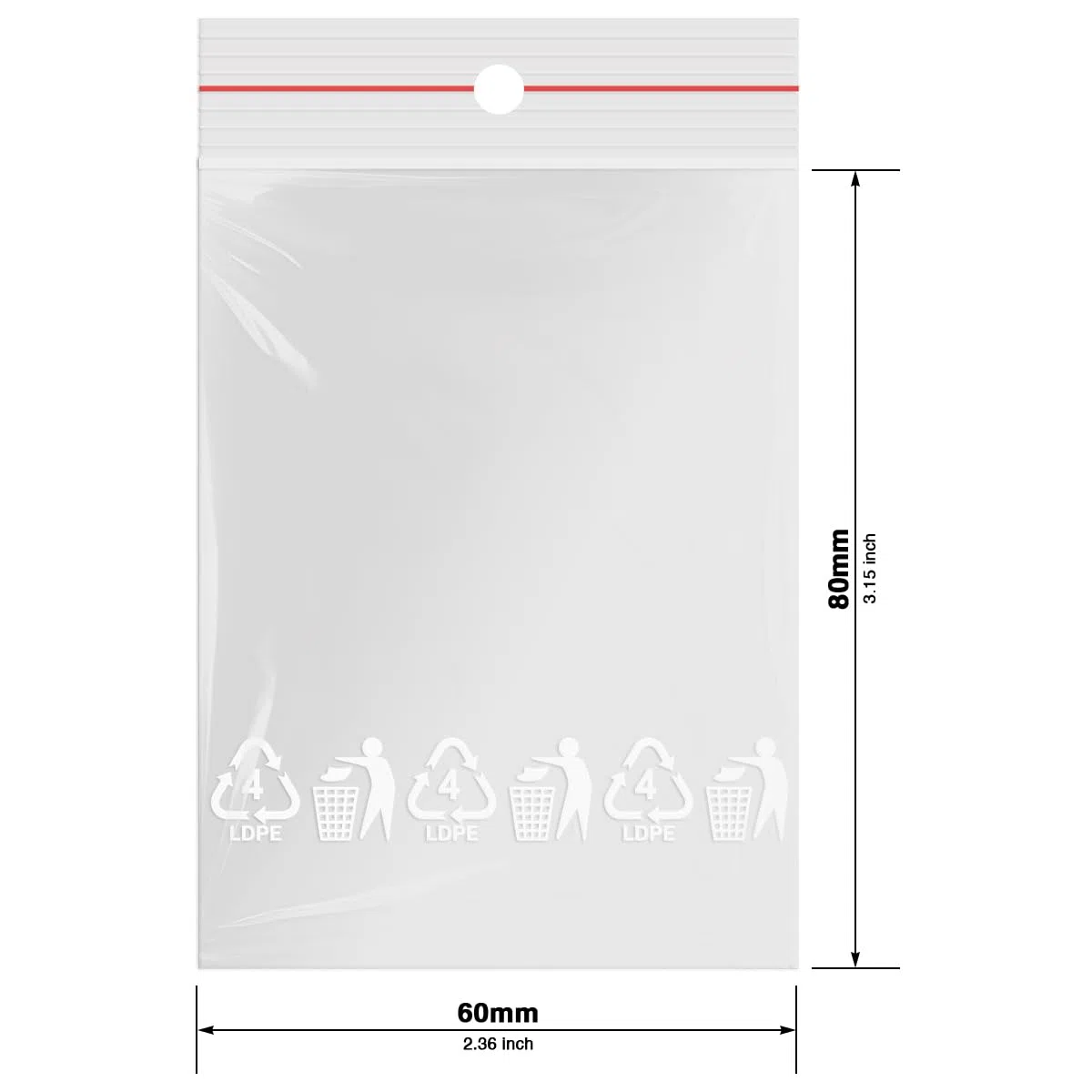 verpacking 10000 bolsas zip lock bolsas de polietileno bolsas zip varios tamaños 60 x 80mm, bolsas resellables, bolsas de plástico con cierre zip, bolsas de almacenamiento, bolsas transparentes