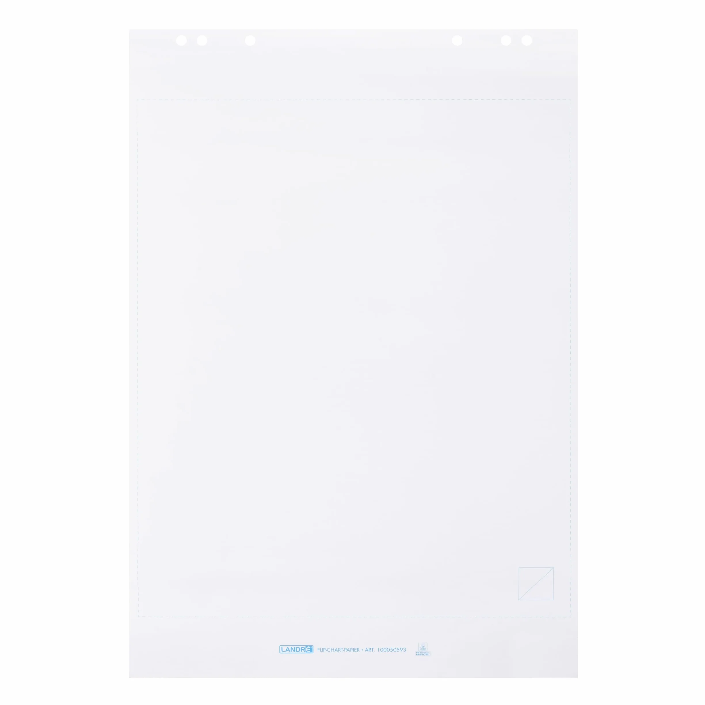 LANDRE Papel de rotafolio reciclado, blanco, 20 hojas, 6 perforaciones, 5 unidades