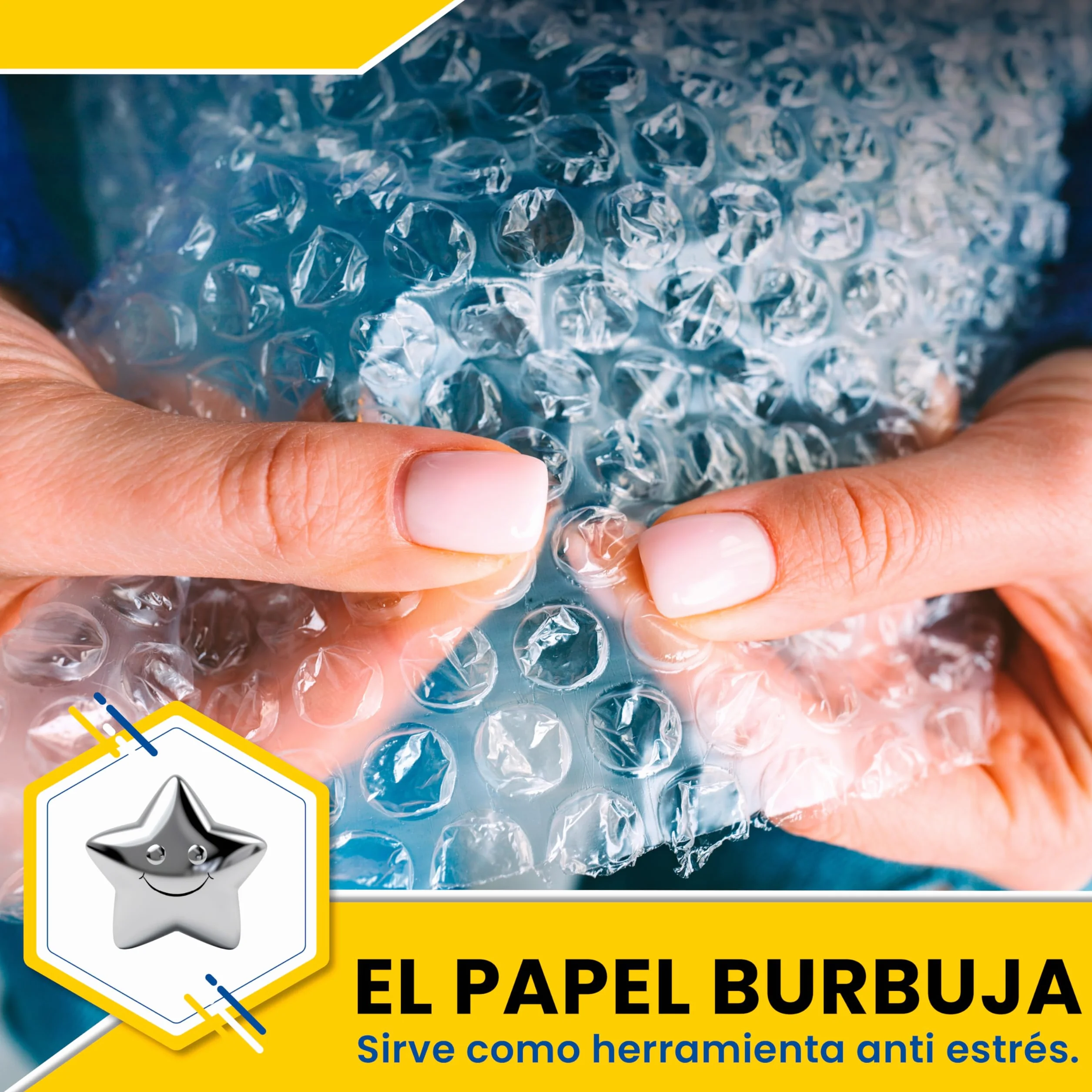 Rollo de Papel Burbuja 50cm x 100m Protección Mudanza Embalaje
