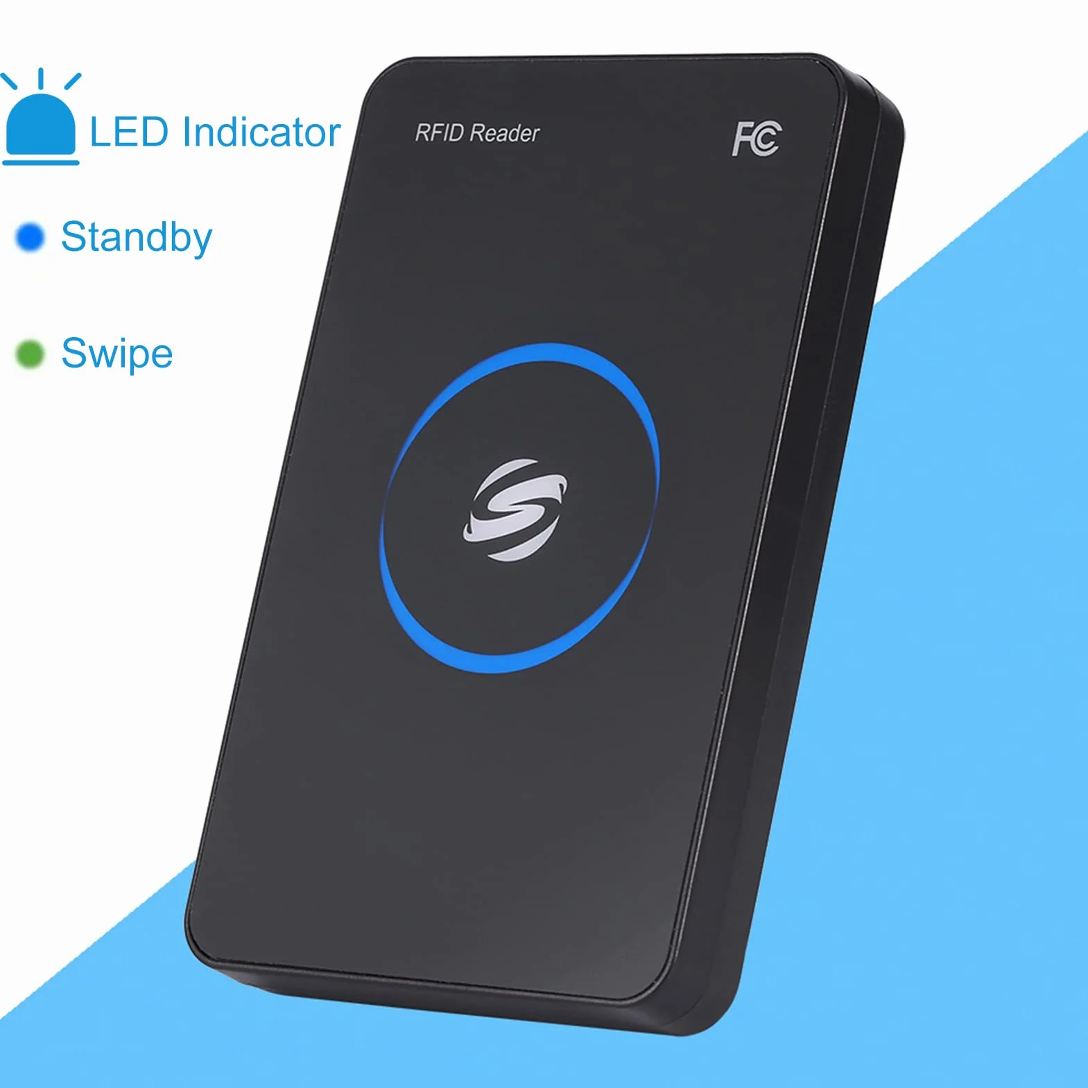 Lector RFID ISO 14443A S50 S70 sin Contacto USB 80 mm Compatible Windows Linux Android