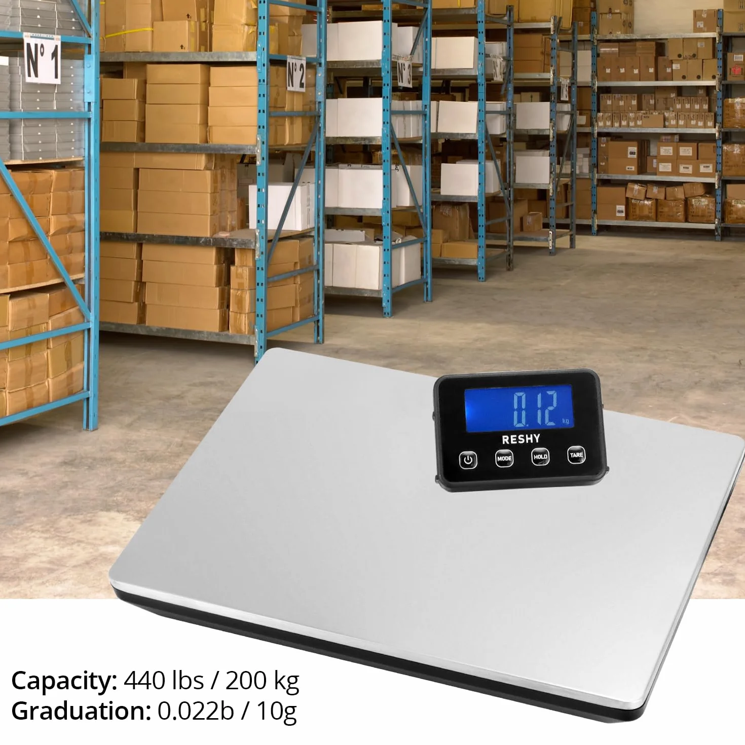 QWORK Báscula postal 440 lbs 200 kg digital para paquetes equipaje oficina