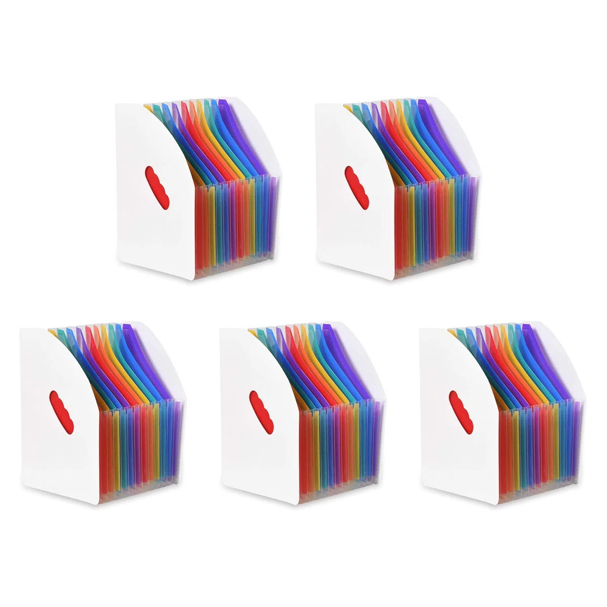 5X Carpeta de Archivos Expandible Carpeta de Pie A4 Organizador Vertical de Archivos Revista Cesta Escritorio 13 Bolsillos Soporte de Archivos