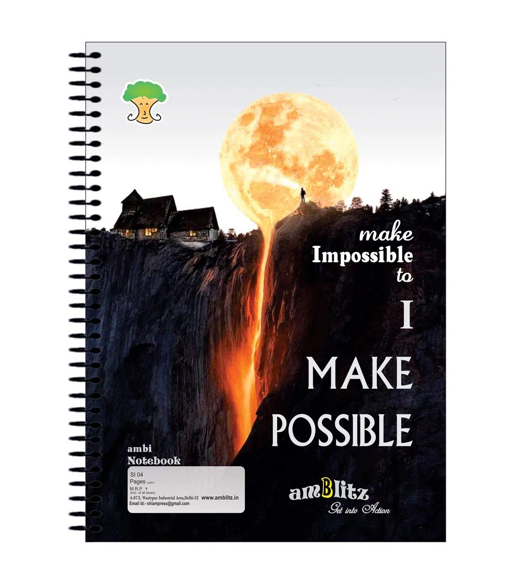 amblitz Cuaderno en espiral | rayado | 200 páginas | Paquete de 2 | Tamaño A4 | Papel grueso de 70 g/m² | Combo de cuadernos en espiral |