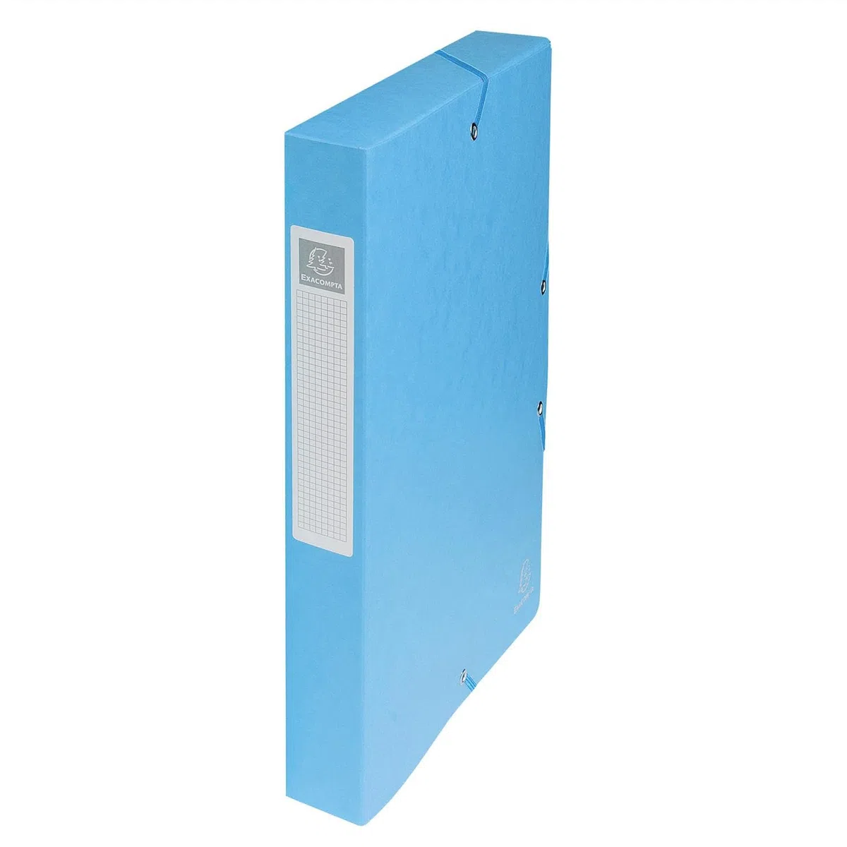 Exacompta 50400E Lote de 8 cajas de clasificación Exabox en cartulina lustrada con cierre c/goma 25 x 33 cm lomo de 4 cm Colores surtidos (Azul, Amarillo, Negro, Rosa, Rojo, Turquesa, Verde, Morado)