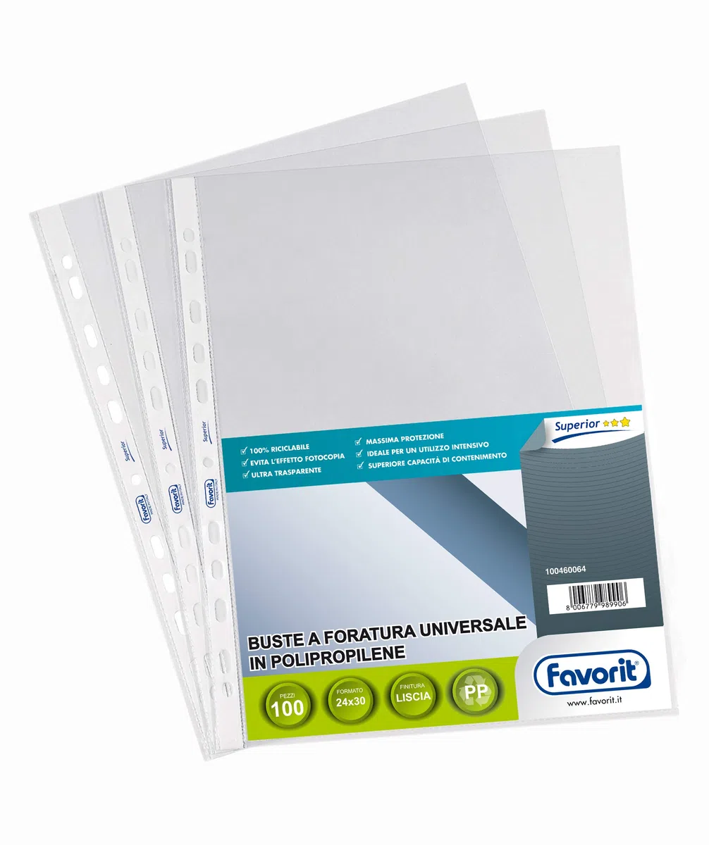 Favorit 100460064 - Protector (210 x 297 mm (A4), Polipropileno) Transparente