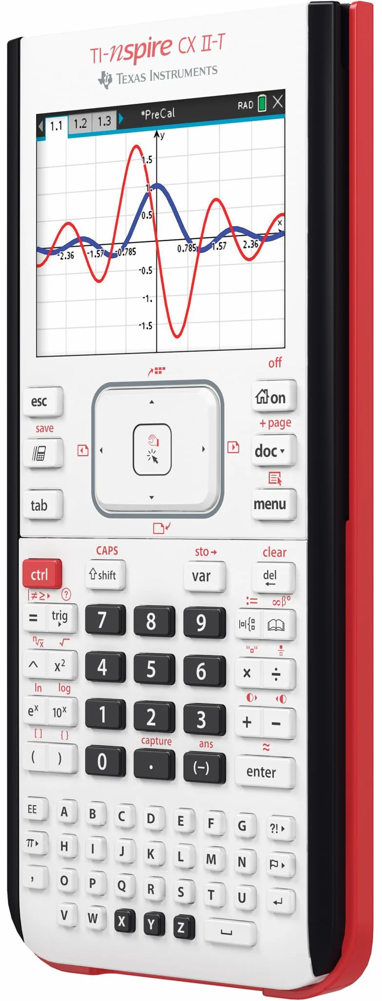 Texas Instruments TI-Nspire CX II-T | Calculadora Gráfica Digital a Color Blanco, E/D/I/NL/P/F, Software