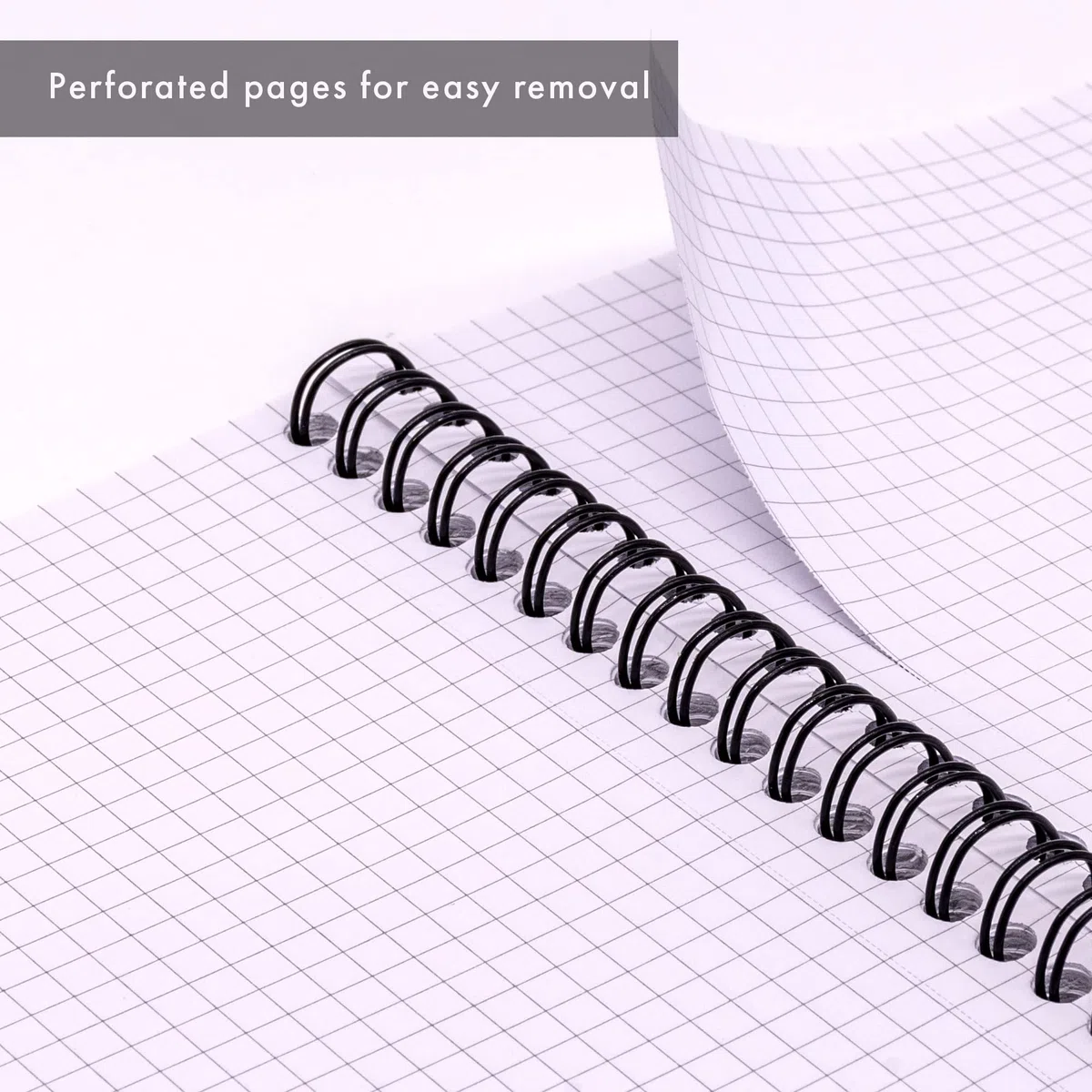 Pukka Pad, Cuaderno cuadriculado A5 Jotta Book paquete de 30 unidades – 21 x 14,9 cm - Cuaderno con espiral con cuadrados de 5 mm en papel blanco de 80 g/m² con bordes perforados para fácil extracción