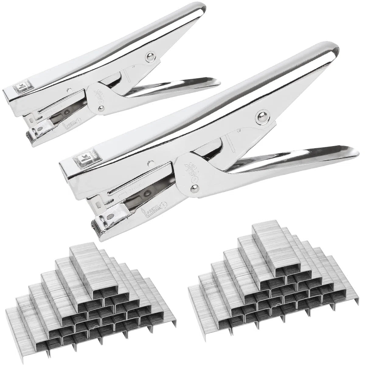 2 grapadoras de escritorio de metal resistente, 25 hojas de capacidad para grapadora con 4 grapas
