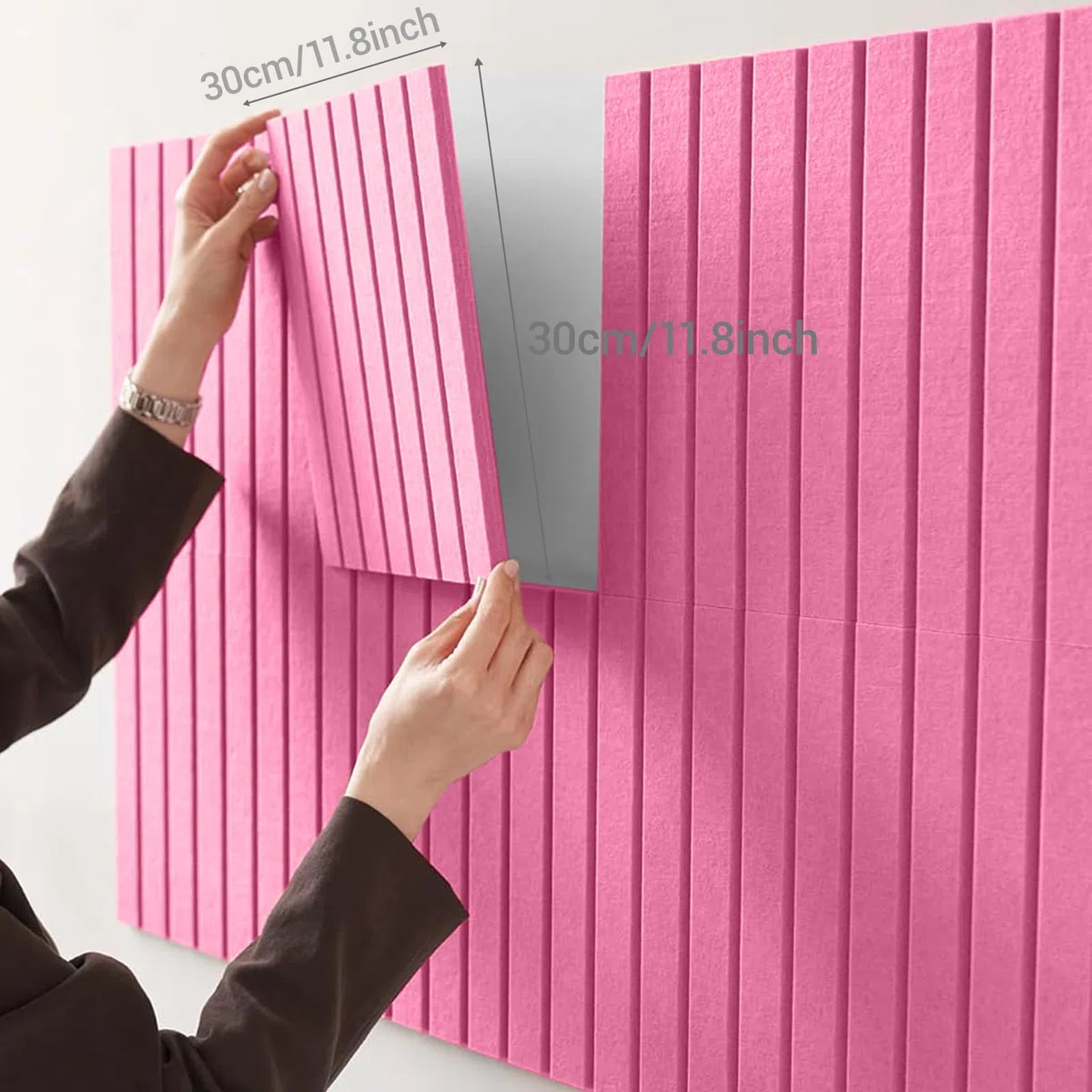 Tablón de anuncios de fieltro grande rosa autoadhesivo, 90 x 120 cm, tablero de anuncios moderno de 0,9 cm de grosor, tablero de corcho, tablero de fotos, tablón de notas, tableros de fieltro