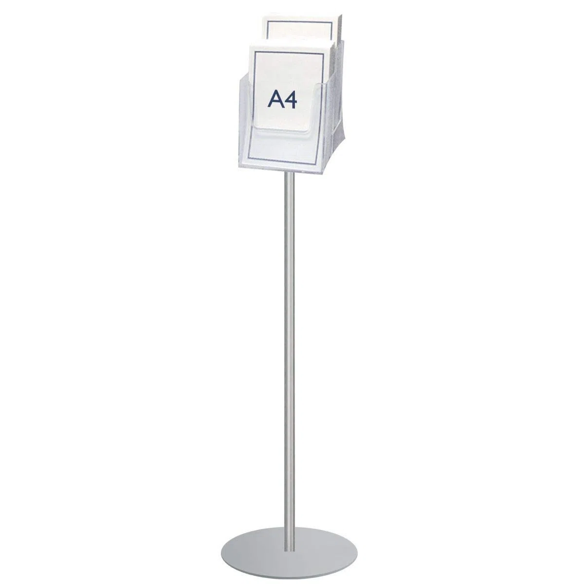 Porta Folletos de Suelo con 2 Compartimentos A4