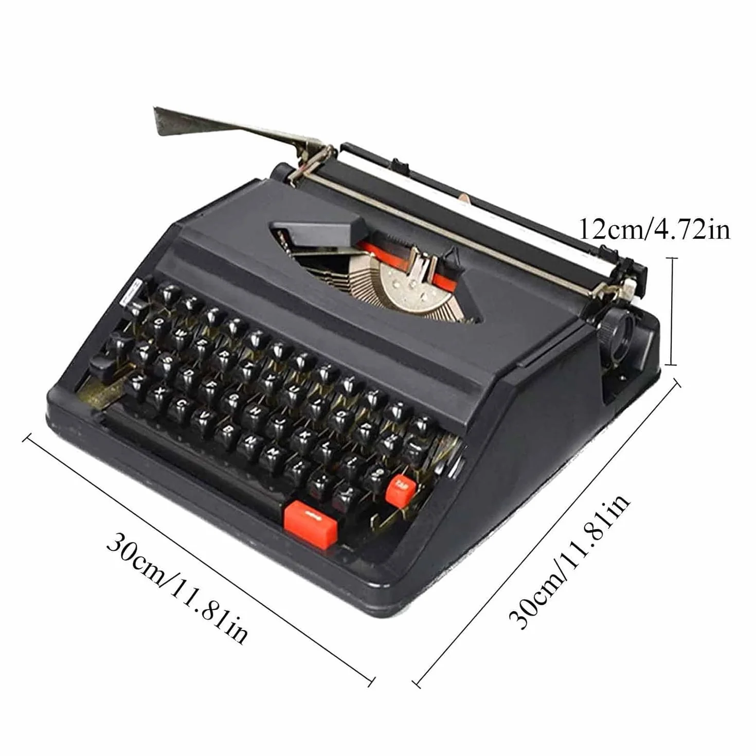 Máquina De Escribir Vintage Creativa, Máquina De Escribir Manual Retro Antigua, Escribir Novelas En Cualquier Lugar, Escritura Libre, Escritura Creativa, Manualidades,Black