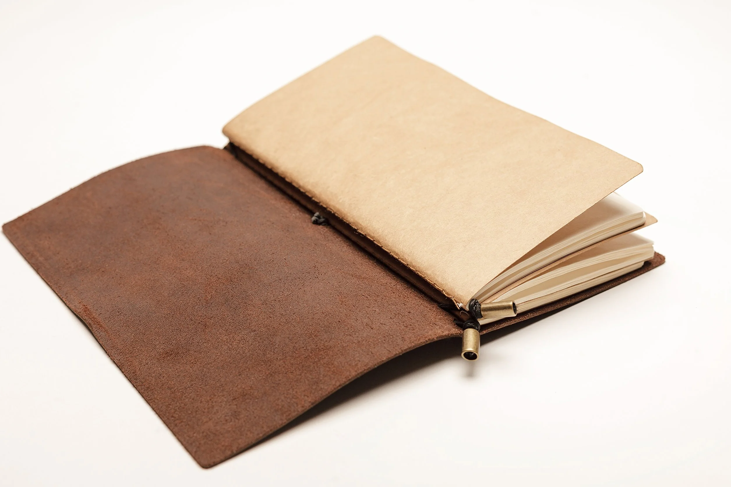 Wanderings Cuaderno de Viaje Tamaño Regular – 11,5 x 22 cm – Diario de Viaje – Cuaderno de Cuero Hecho a Mano, Robusto y Recargable. Hojas en Blanco de 100 GSM