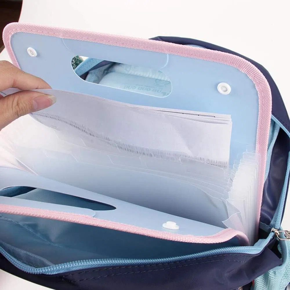 Carpeta de archivos de acordeón de poliéster Vertiacl expandible con 13 bolsillos, mochila vertical, organizador de archivos, almacenamiento de papeleo, carpeta de documentos compacta, tamaño carta A4