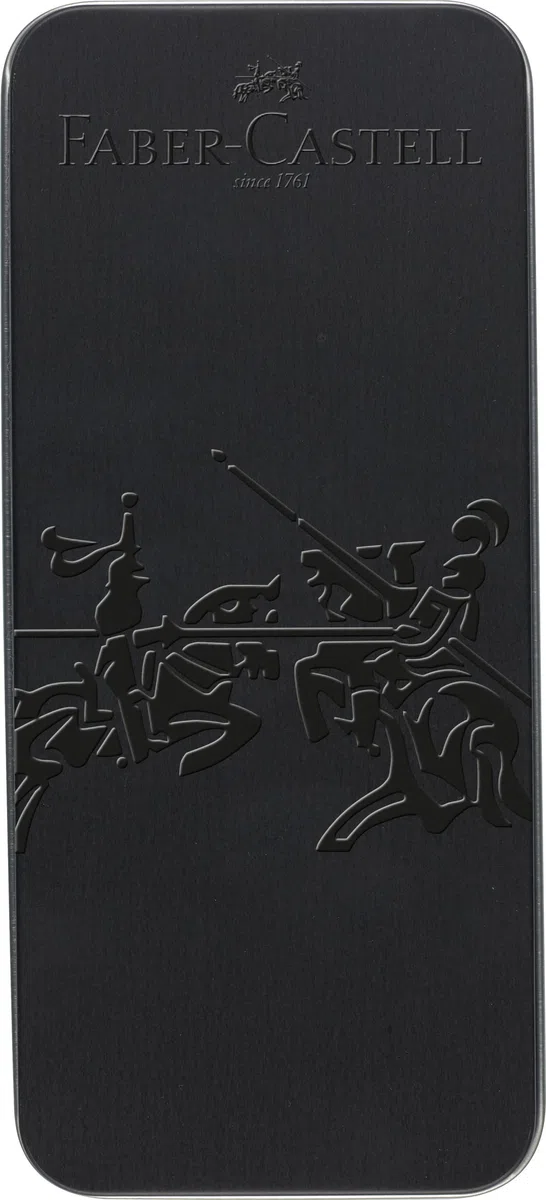 FABER-CASTELL 201626 - Set de regalo Grip Edition, All Black, con pluma estilográfica M y bolígrafo XB en estuche metálico