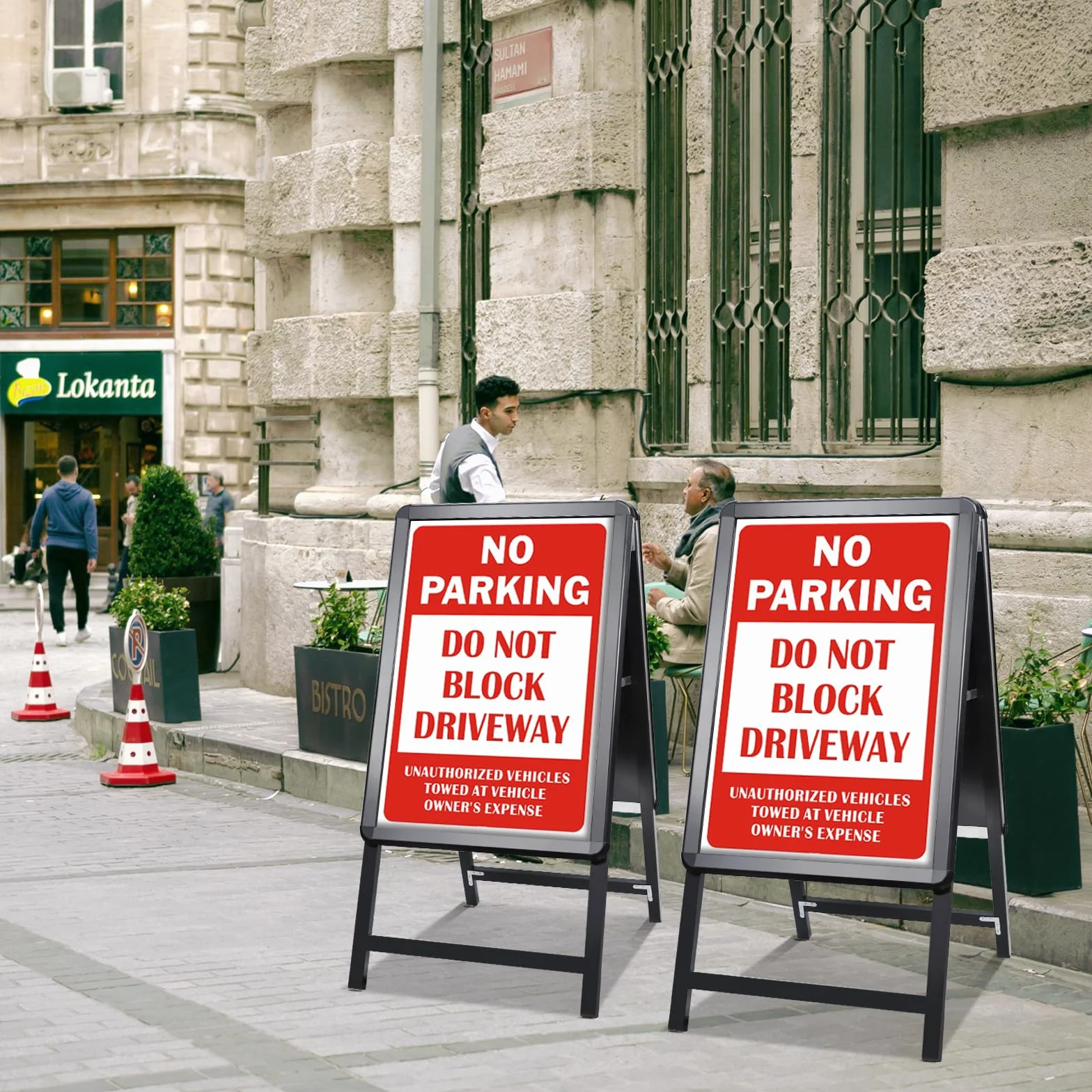 Soporte para Carteles A1 Doble Cara | Expositor de Carteles | Para Publicidad en Tiendas, Restaurantes y Oficinas | STANDNEE (Negro)