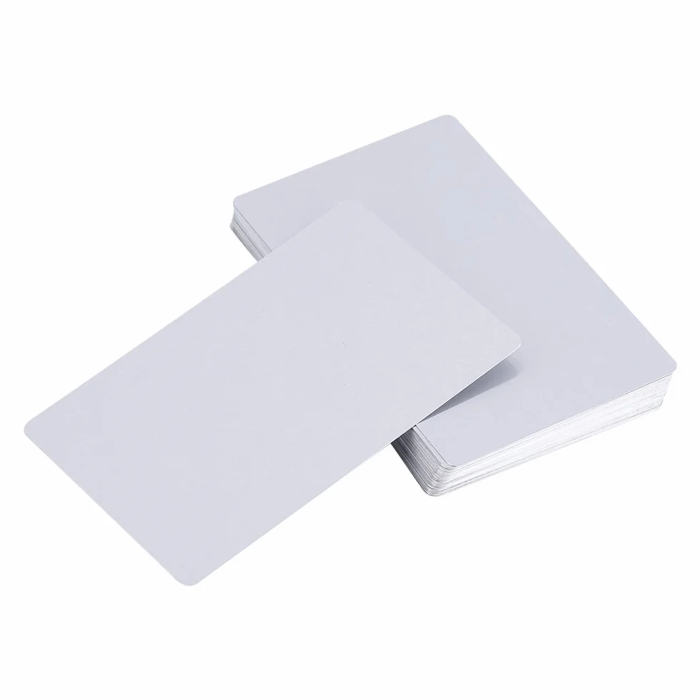 Tarjetas de Visita metálicas de la sublimación de la Astilla 100pcs, Tarjetas de Visita de Metal grabadas Espacios en Blanco de la sublimación 3.4x2.1in Thicknes (0.30mm)(Plata)