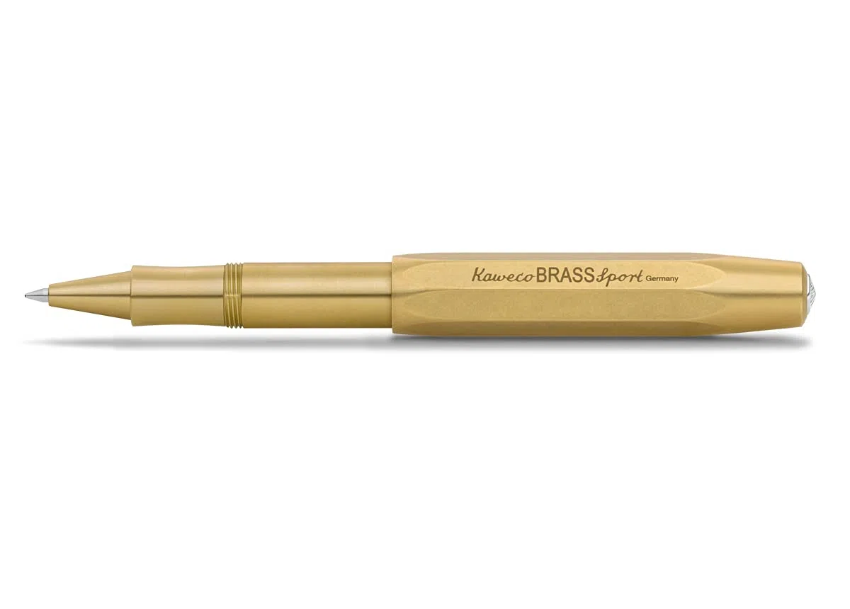 Kaweco Brass Sport - Bol?grafo de gel (punta de 0,7 mm, para zurdos y diestros, con bola de cer?mica, 13,5 cm)