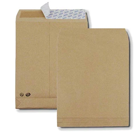 GPV - Sobres de papel Kraft autoadhesivo (tamaño C4, 120 g, 229 x 324 mm, 3 pliegues, 250 unidades)