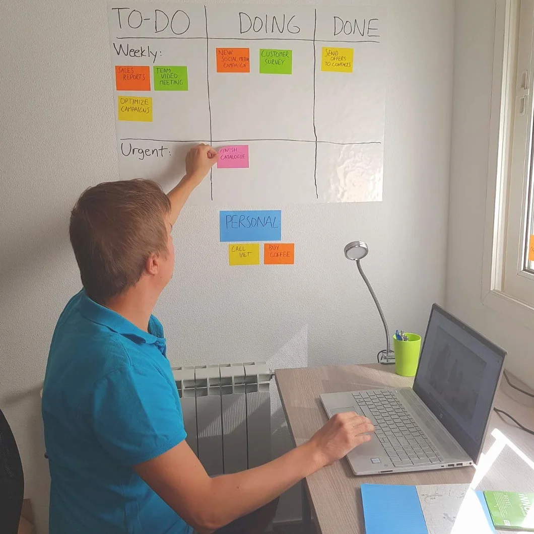 Innox Pizarras electrostáticas autoadhesivas Whiteboard DIN A1 Tubo 20 unidades