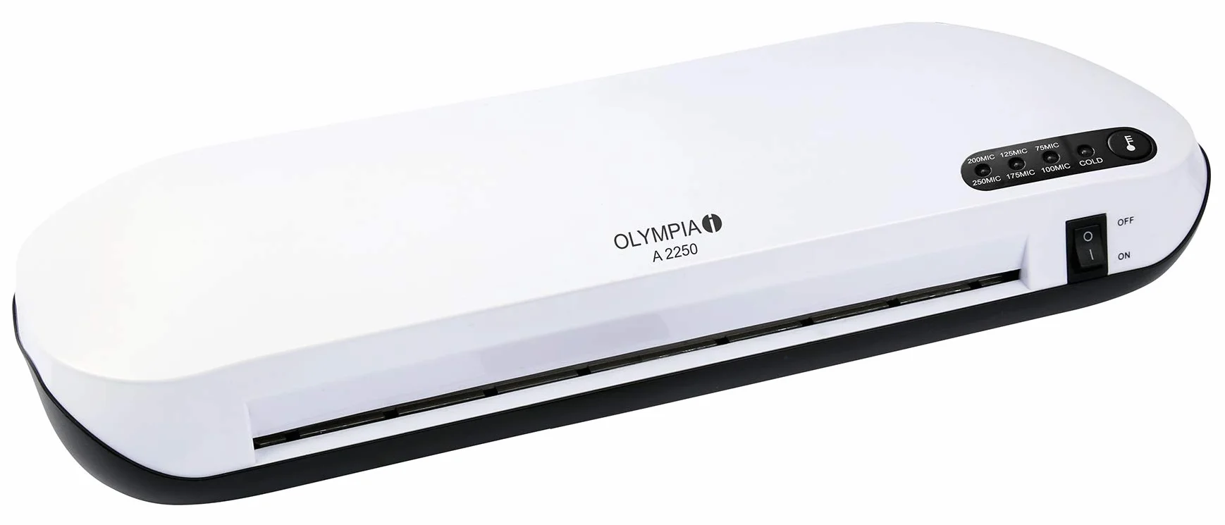 Olympia a 2250 plastificadora Oficina (75 – 250 micras, diseño moderno, profesional laminación 3AH plastificadora, laminierer para documentos y fotografías hasta DIN A4), color blanco