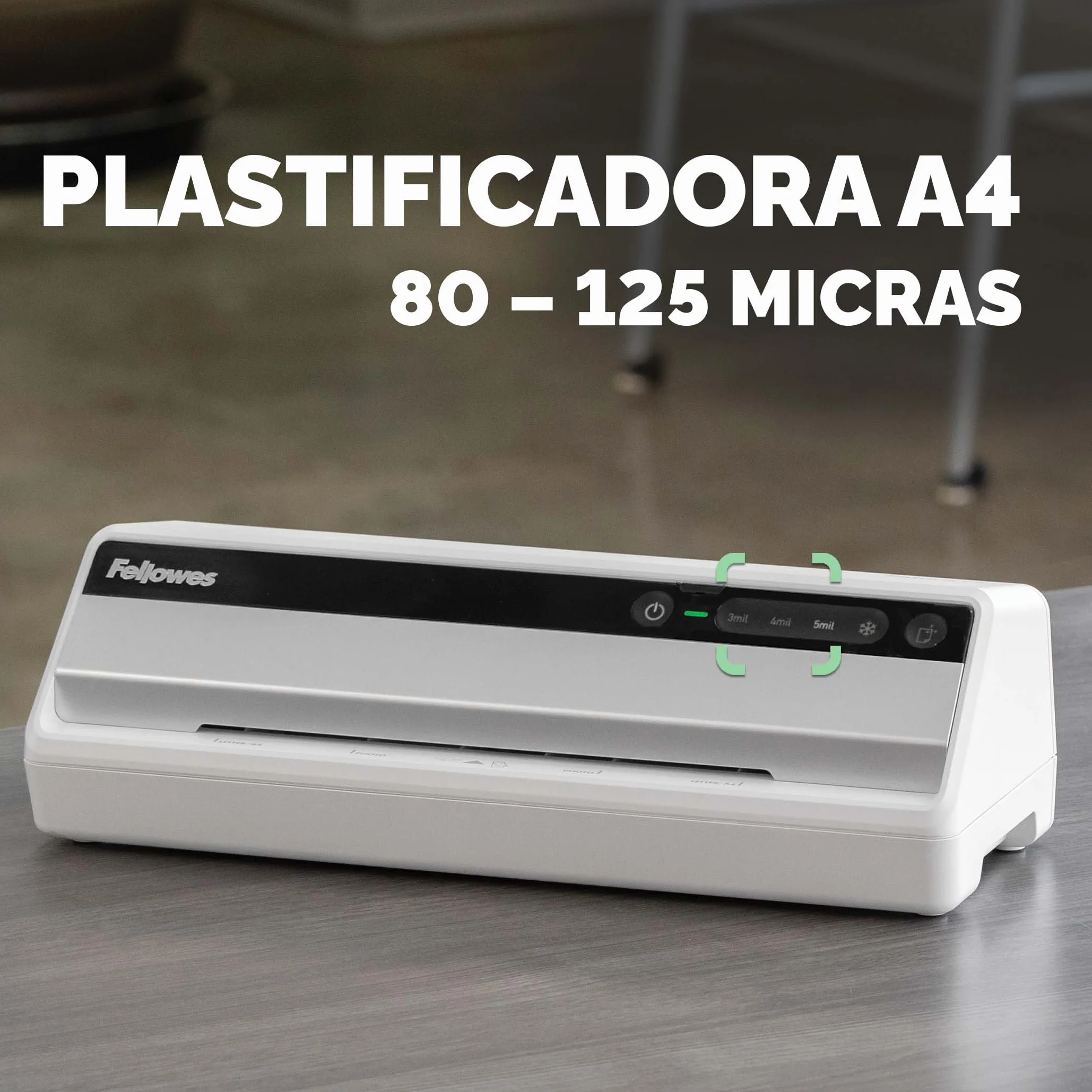 Fellowes Plastificadora Saturn A4 InstaHeat 60 segundos 80/100/125 micras Incluye 10 fundas