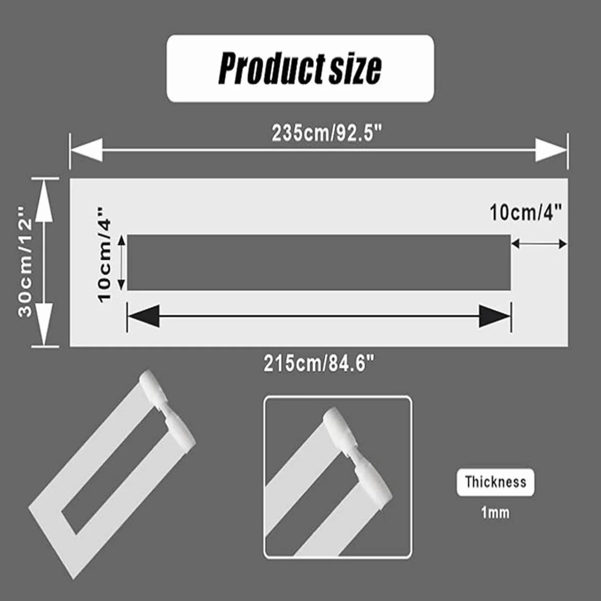 Foldable parking line template concrete asphalt marking stencil for traffic lines