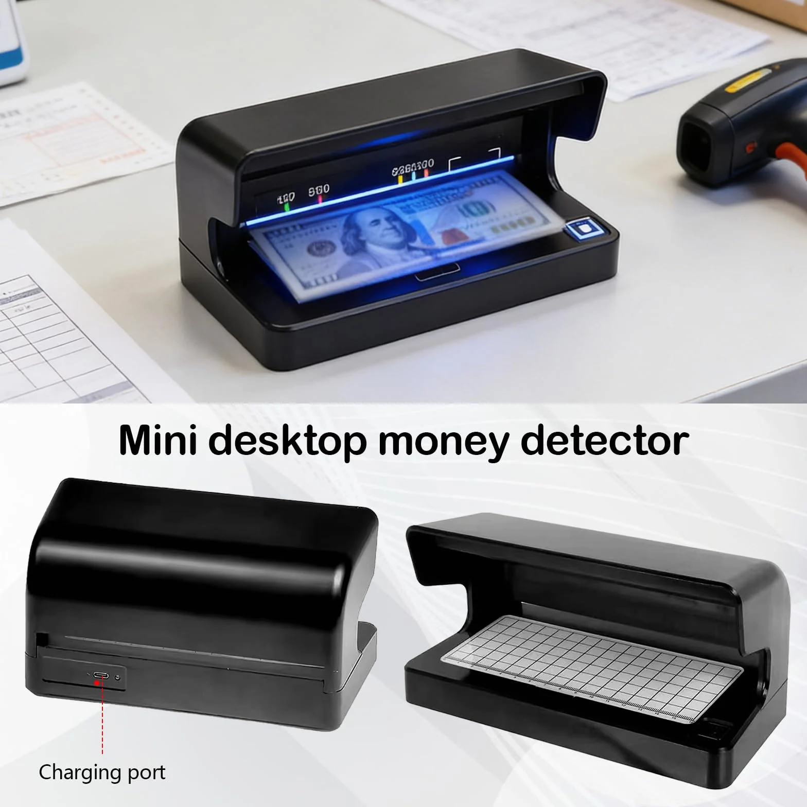 Detector de Billetes Falsos Luz UV 6W Portátil para Todo Tipo de Divisas
