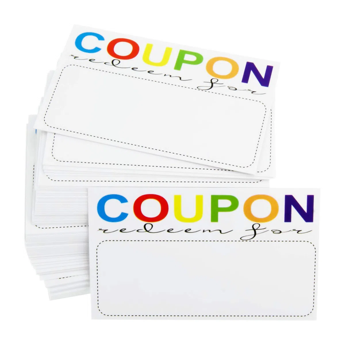Rxbc2011 - Tarjetas para cupones de negocios en blanco con certificado de regalo, 100 unidades