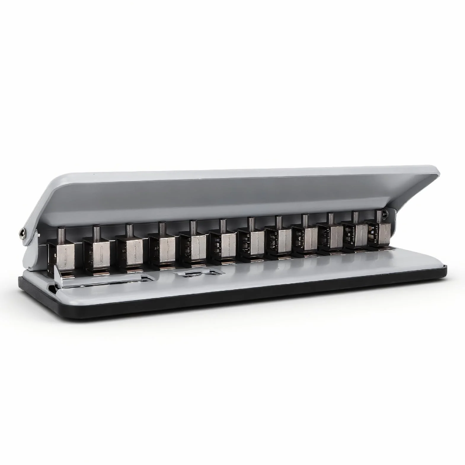 Perforadora Ajustable 12 Agujeros, Capacidad 6 Hojas, Ideal para Papel A4, B5, A5, A7, Práctica y Versátil para Oficina y Escuela