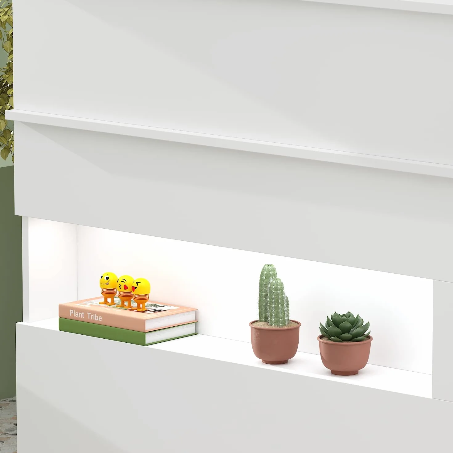 Mostrador de recepción Blanco con cajones y luz