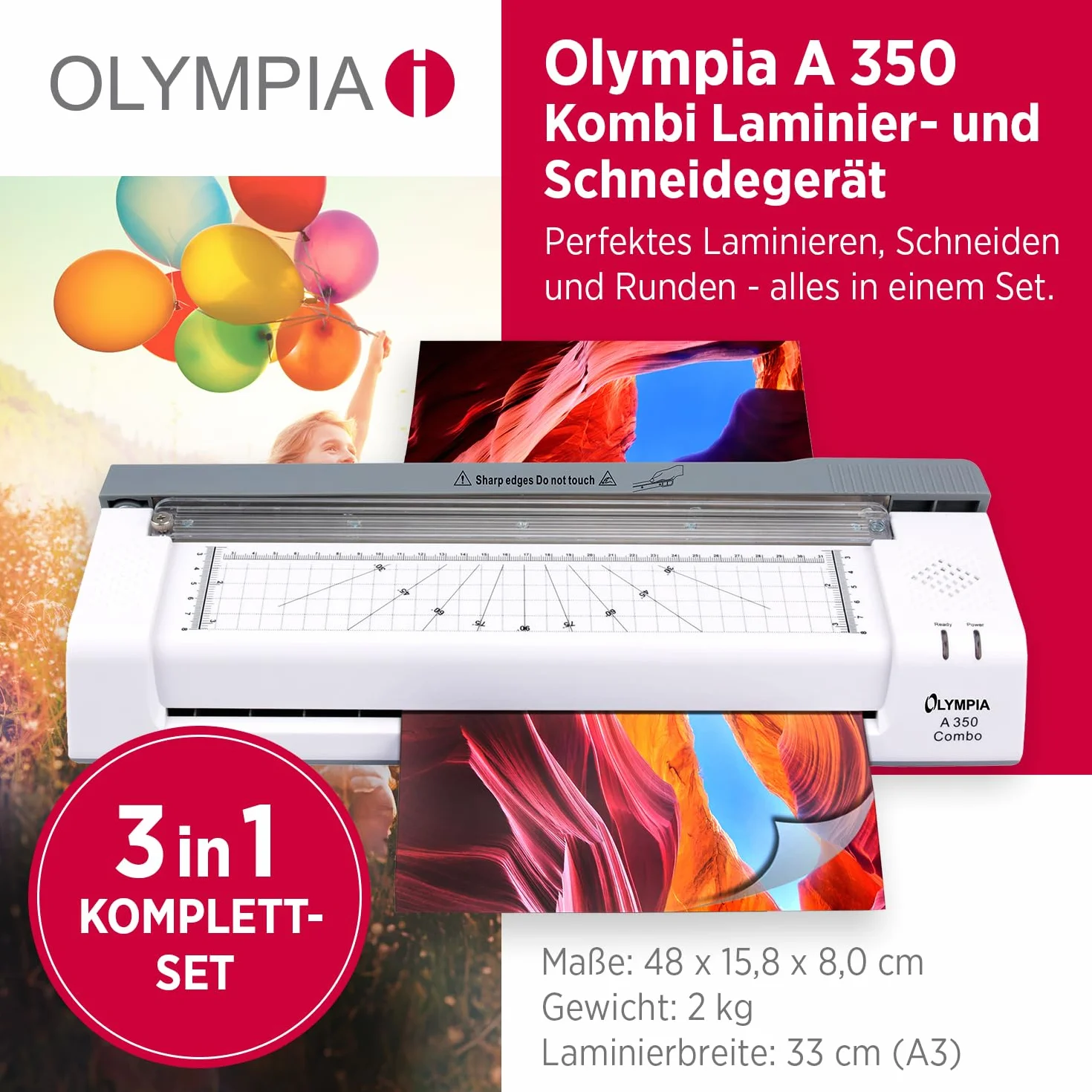 Olympia Kit de laminación A 350 Combo DIN A3