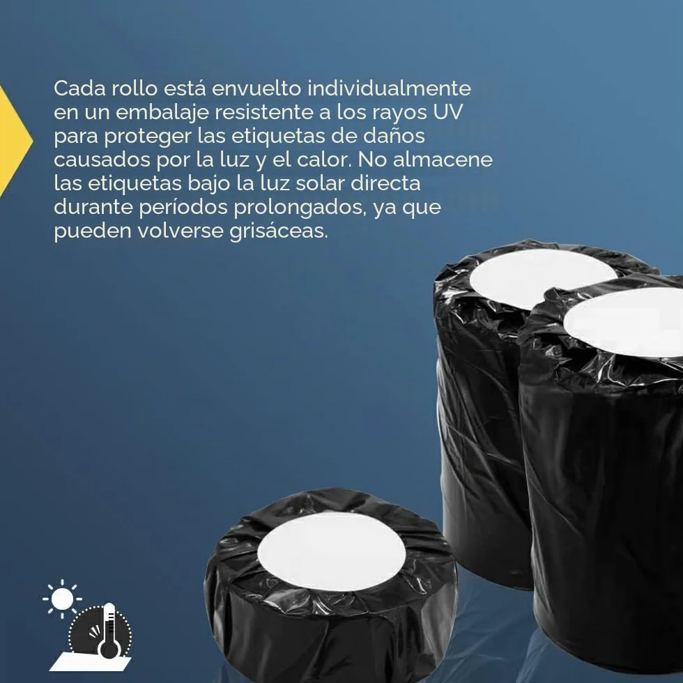 BETCKEY DK-22205 Etiquetas Adhesivas 62mm x 30.48m 10 Rollos Papel Térmico para Brother QL