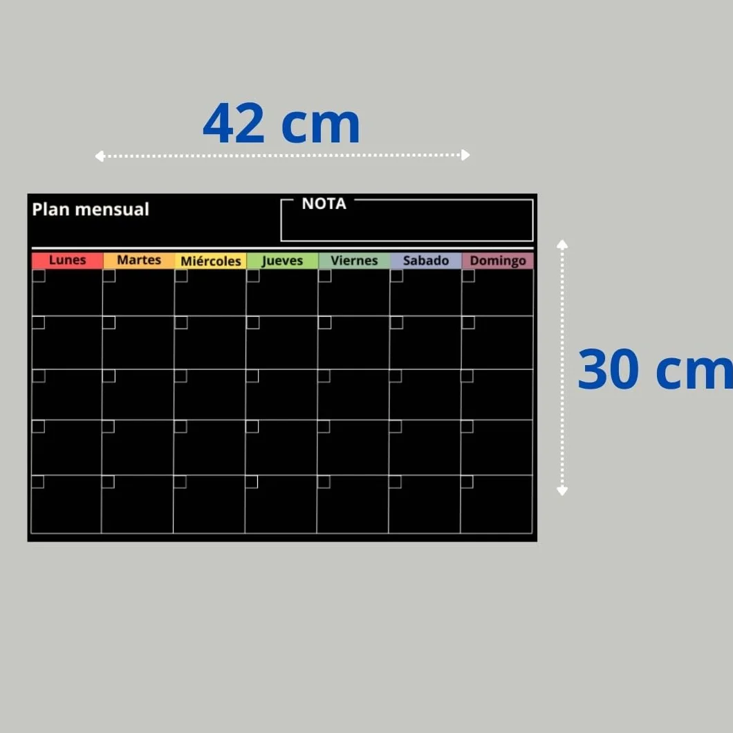Calendario Magnetico Nevera Planificador Mensual Pizarra Magnetica 5 Rotuladores Borrador