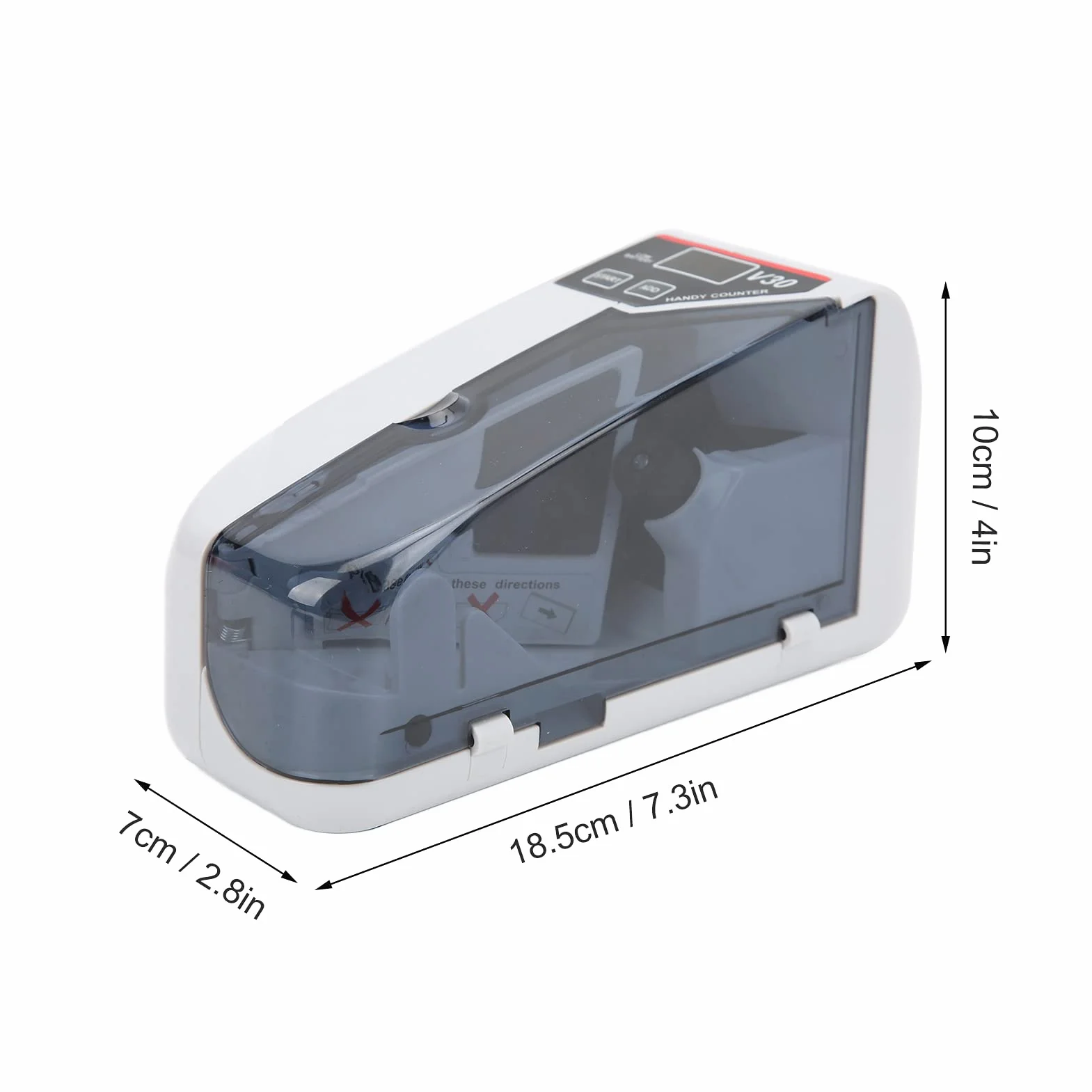 Contador de dinero verificador compacto 7,3 x 2,8 x 4 pulgadas 600/min