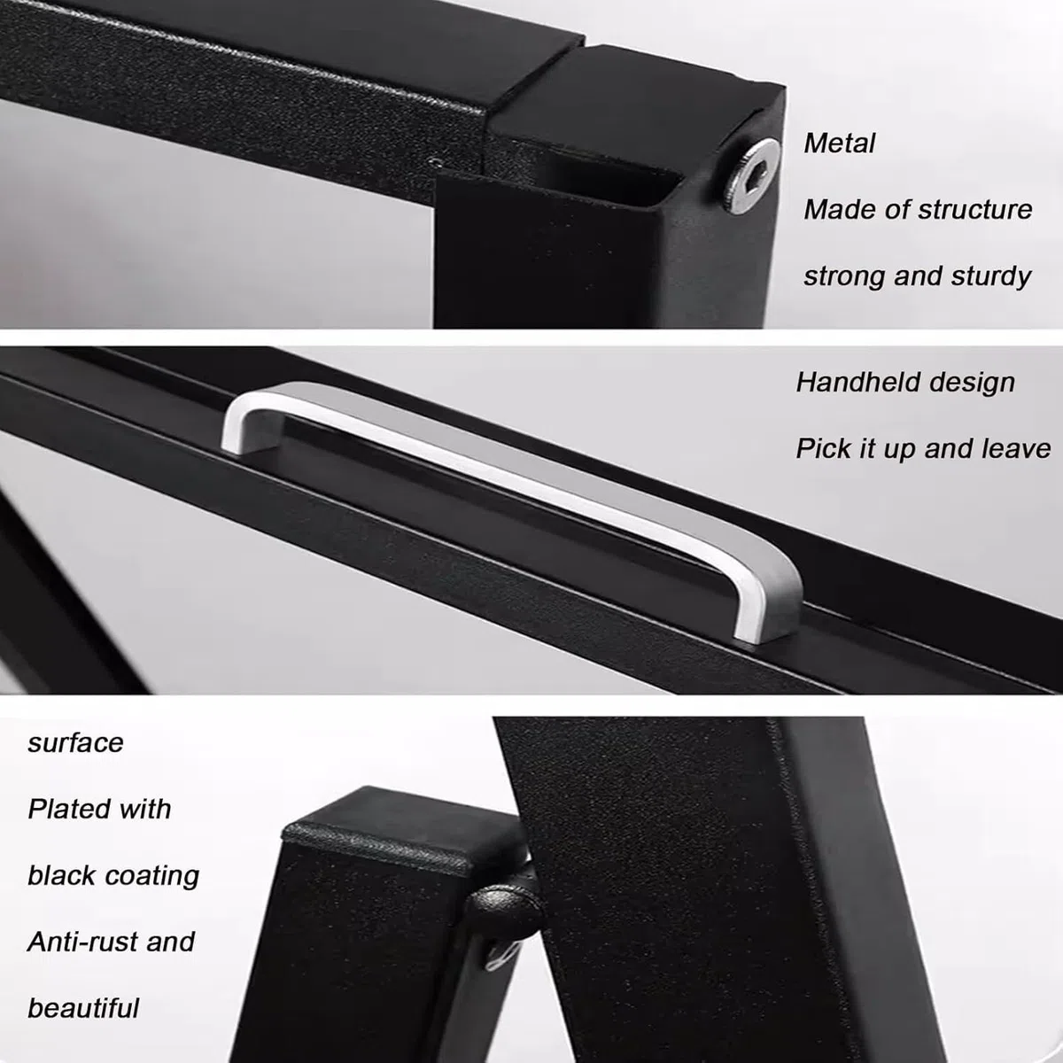 Soporte for Carteles, Vista Horizontal, Tablero de pavimento Lateral, Soporte Plegable for anuncios, Estante publicitario Soporte para Carteles