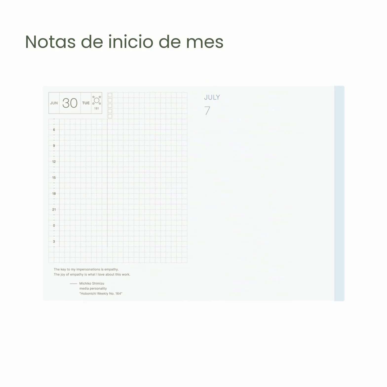 Hobonichi Techo 2026 Original Book - A6, inglés, diario, inicio de enero, inicio de lunes, planificador