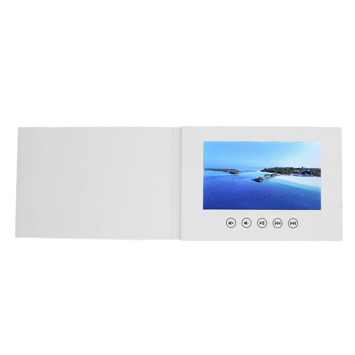Tarjeta de Felicitación de Video, Libro de Videos Electrónicos de 720p HD con Pantalla LCD, Folleto de Video Integrado en Memoria de 128 M, Personaliza Tu Propio álbum de Video (5 Pulgadas)