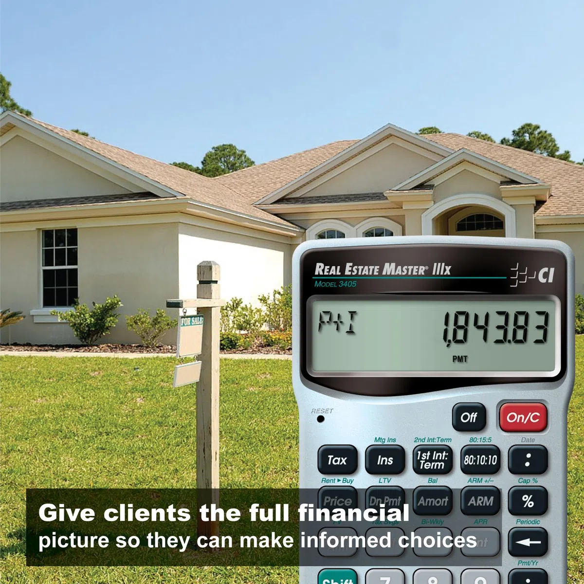 Calculated Industries Real Estate Master IIIx Bolsillo - Calculadora (Bolsillo, Calculadora financiera, 9 dígitos, Batería, Plata)